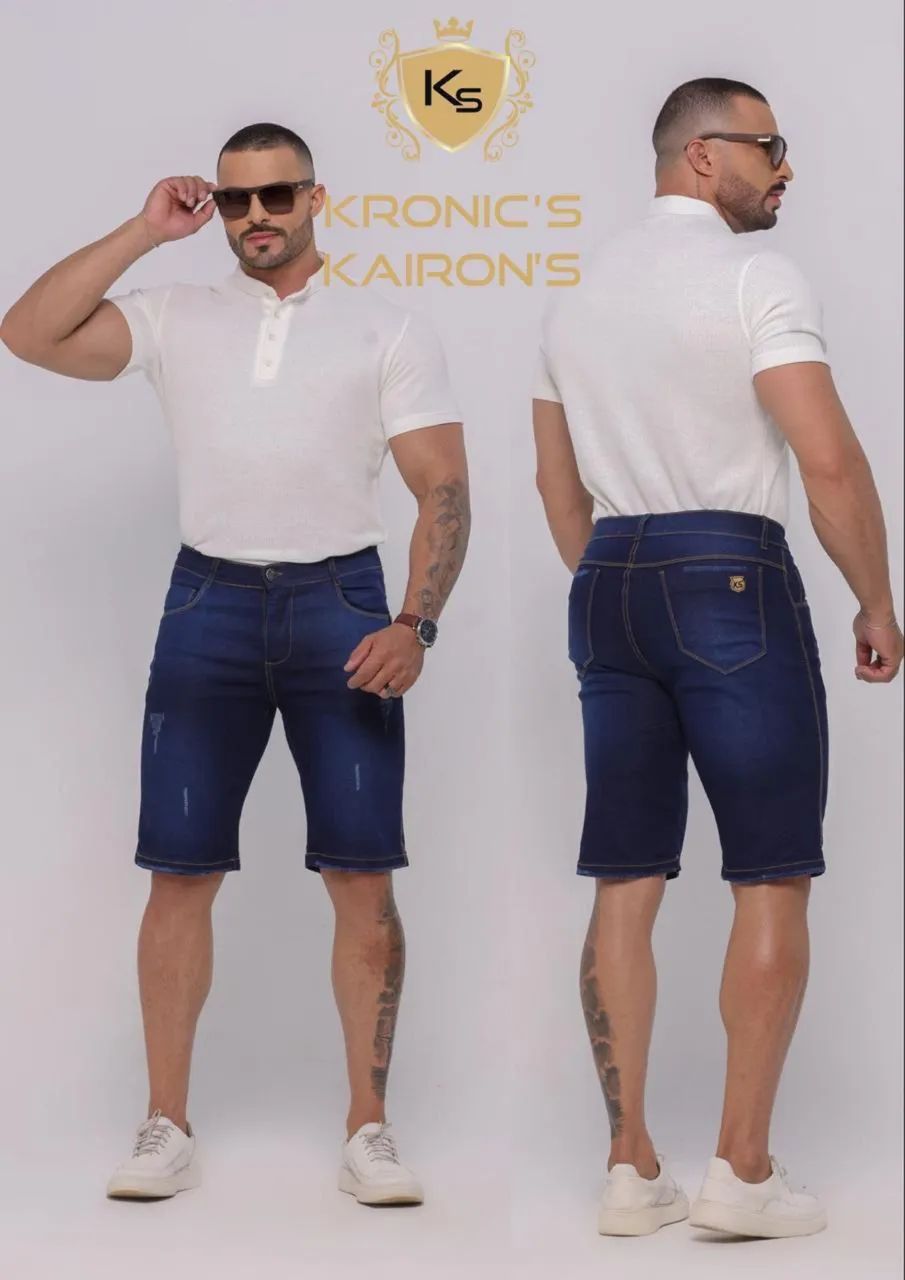 Bermudas masculinas Jeans Ótimo caimento Promoção  - Foto 3