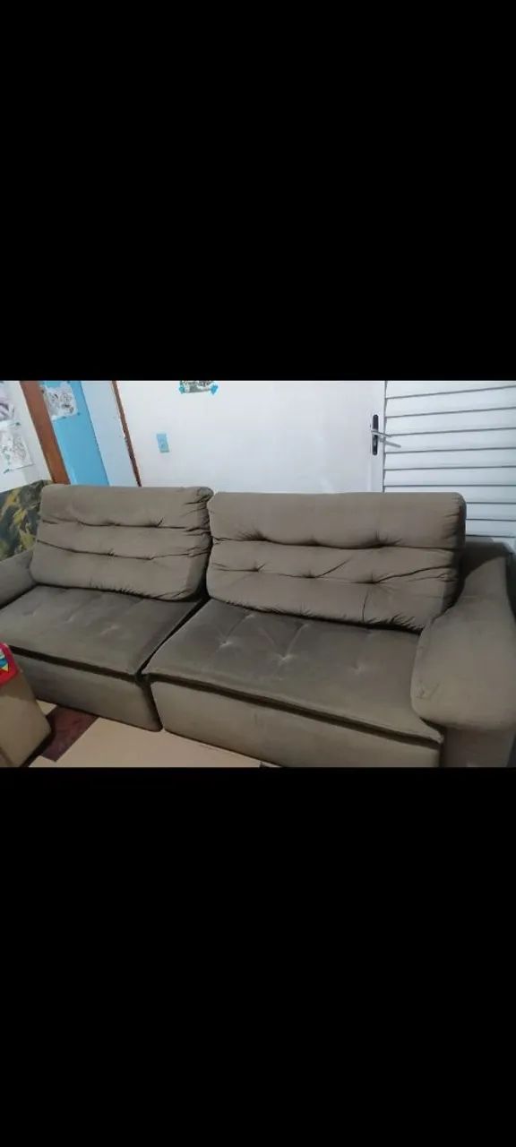 Vende se sofa retrátil 2.70 comprimento 1.80 aberto confortável top  - Foto 2