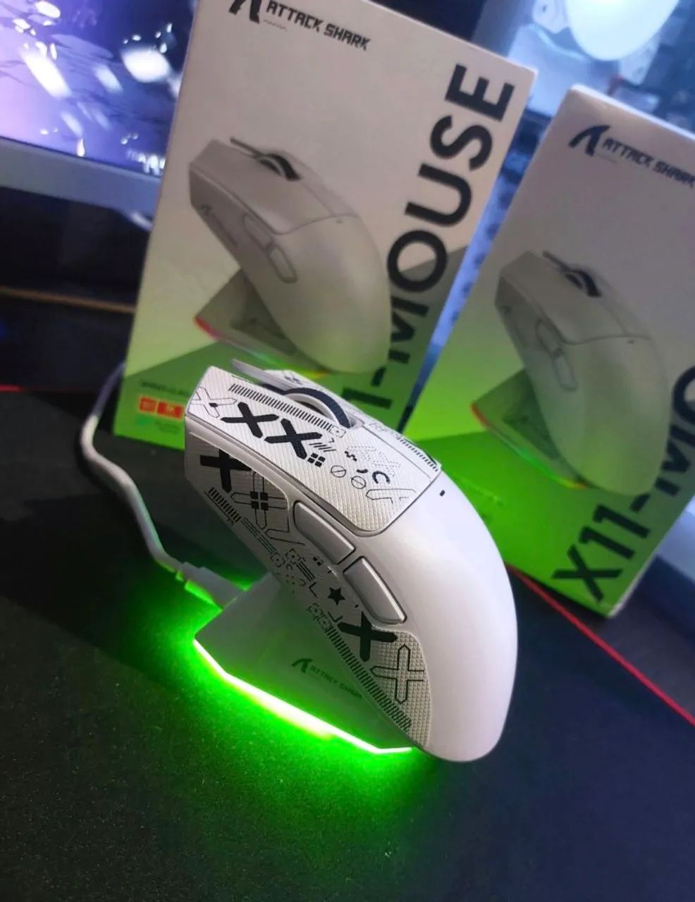 Mouse Attack Shark X11 com dock de carregamento - Foto 3