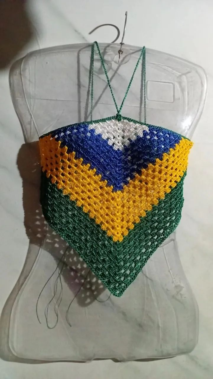 Bandana de crochê brasileira - Foto 3