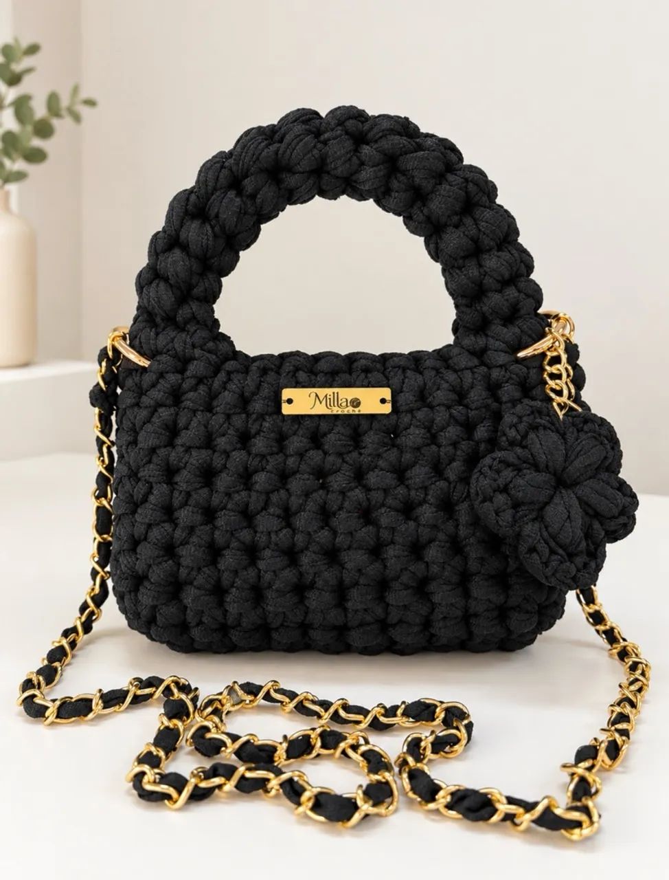 Bolsa de Crochê Fio de Malha  - Foto 3