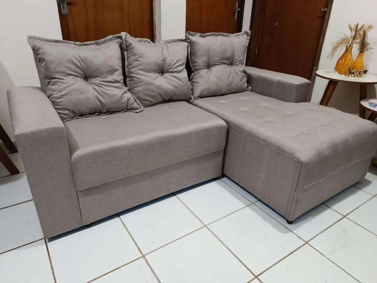 Sofá madrizinho de Canto com Chaise - Confortável e Moderno! V - Foto 5