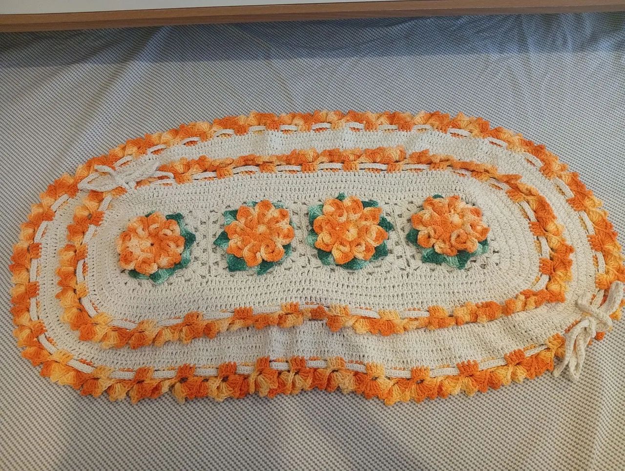 Tapete de crochê feito a mão - Foto 3