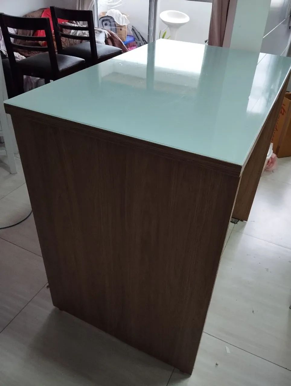 Bancada de cozinha com vidro - Foto 4
