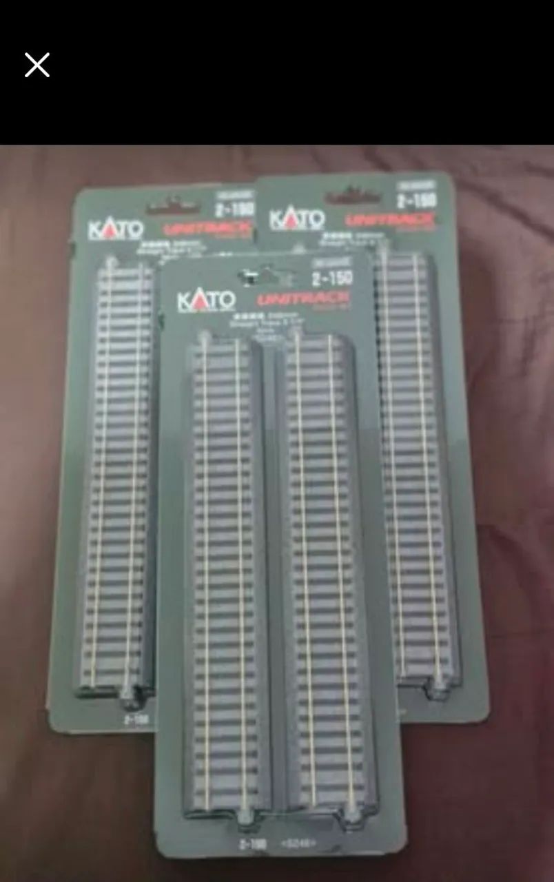 Trilho Reto De 246mm Kato 2-150 4pç Unitrack Ho 1:87 Code 83 - Foto 2