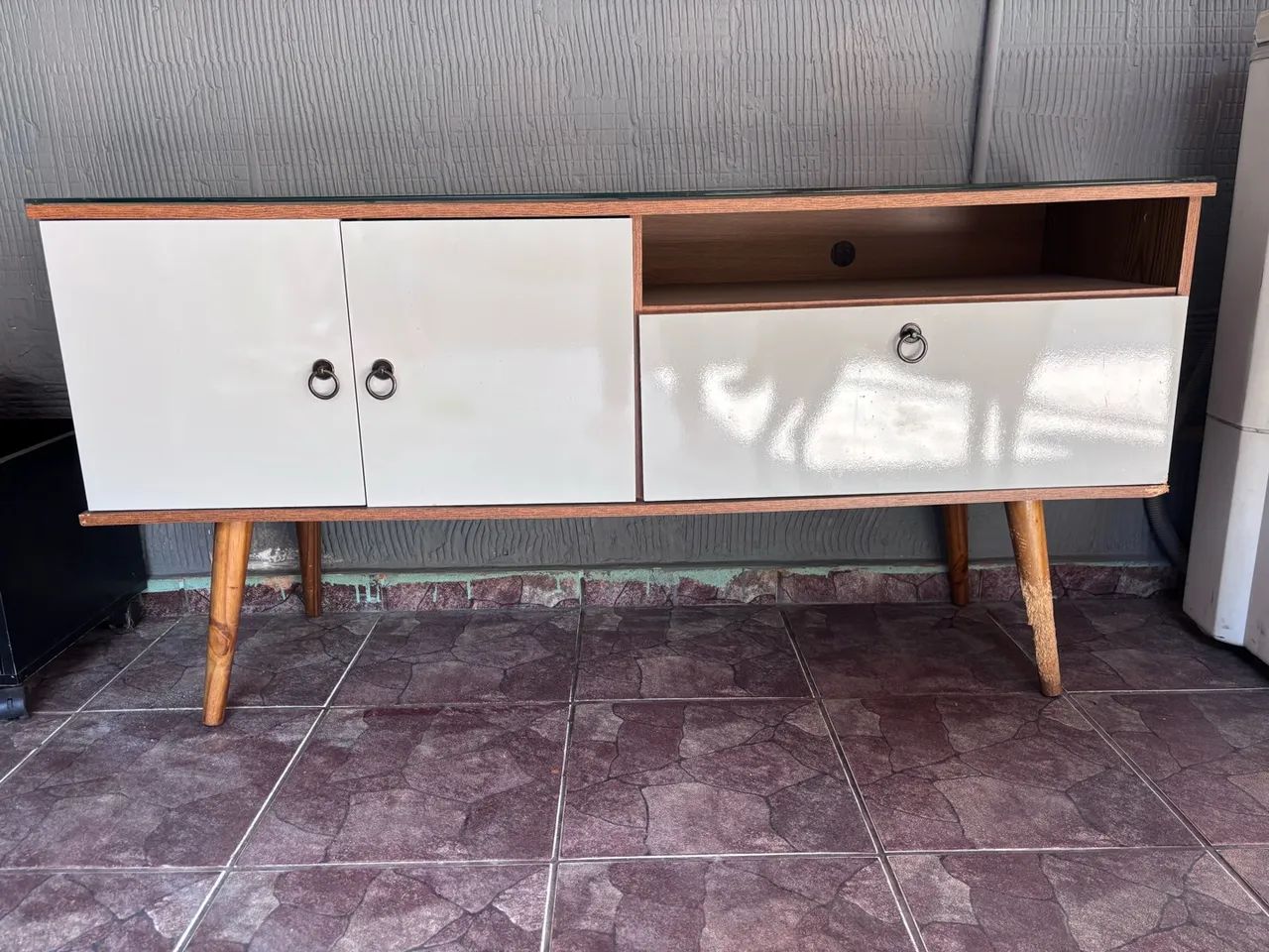 Rack para TV com vidro 