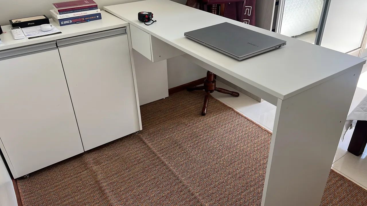 MESA DE COMPUTADOR COM ARMÁRIO  - Foto 4