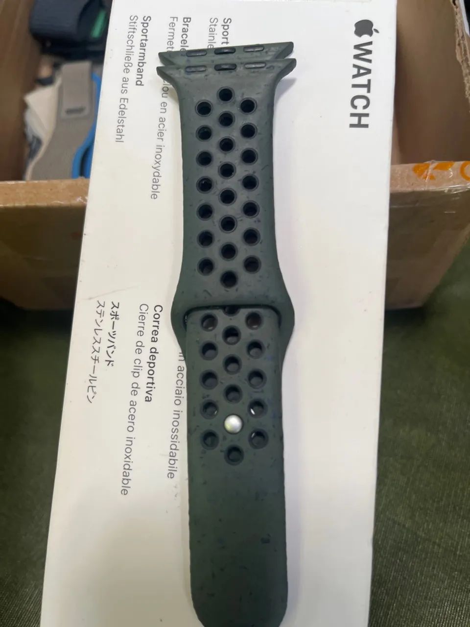 Pulseira Apple Watch 45mm verde musgo nova sem uso - Foto 3