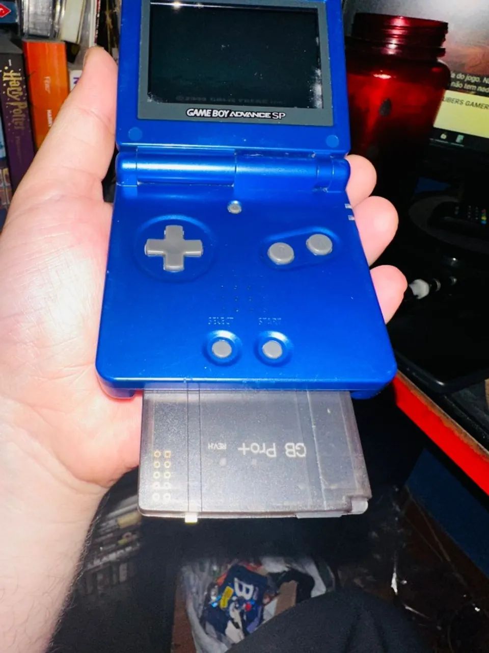videogame portatil gameboy advanced sp azul + cartucho everdrive com jogos - faço envios - Foto 5