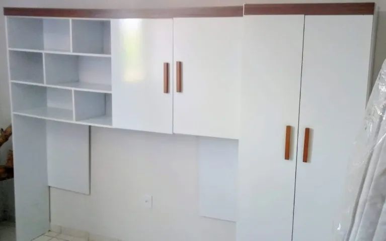 Guarda Roupas Modulado Com Duas Camas de solteiro - sem colchão - Foto 3