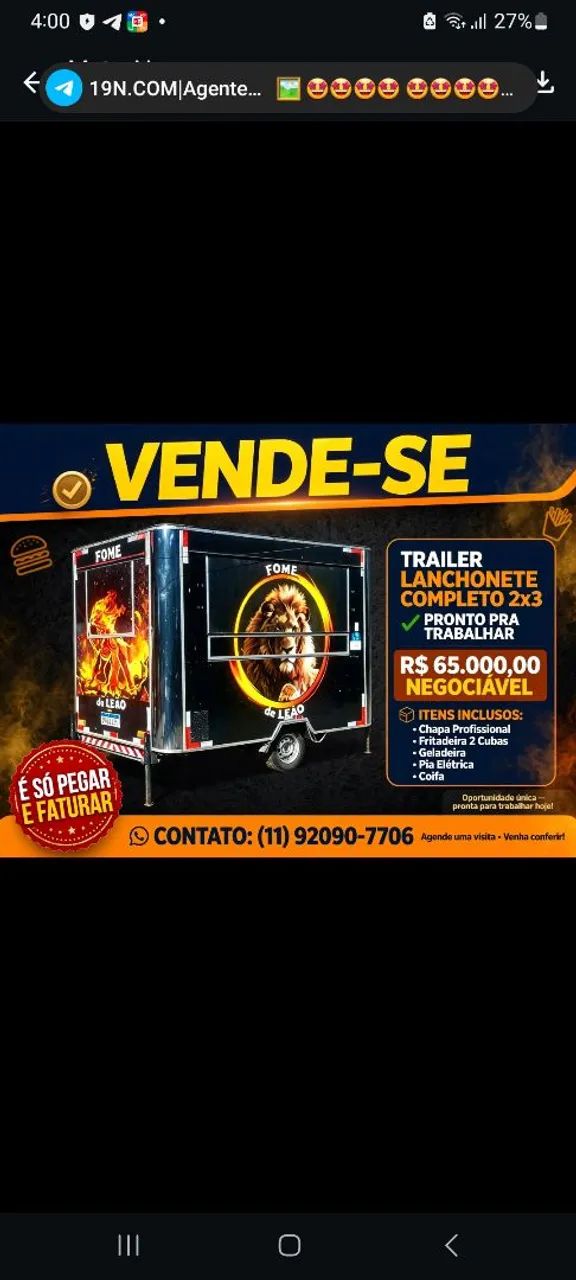 Trailer de lanche completo pronto pra trabalhar  - Foto 4