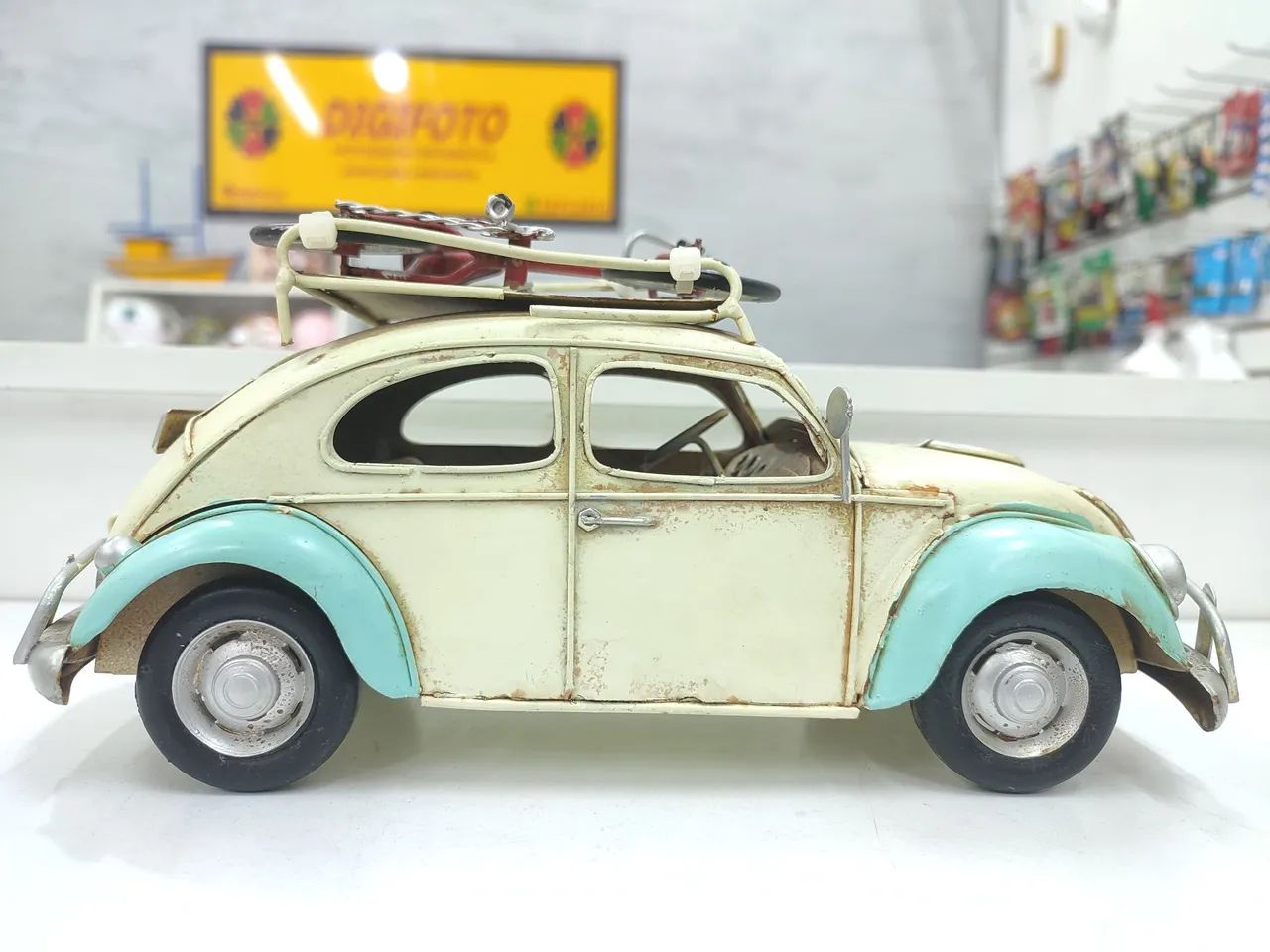 Fusca Retrô de Metal - 24cm - Foto 4