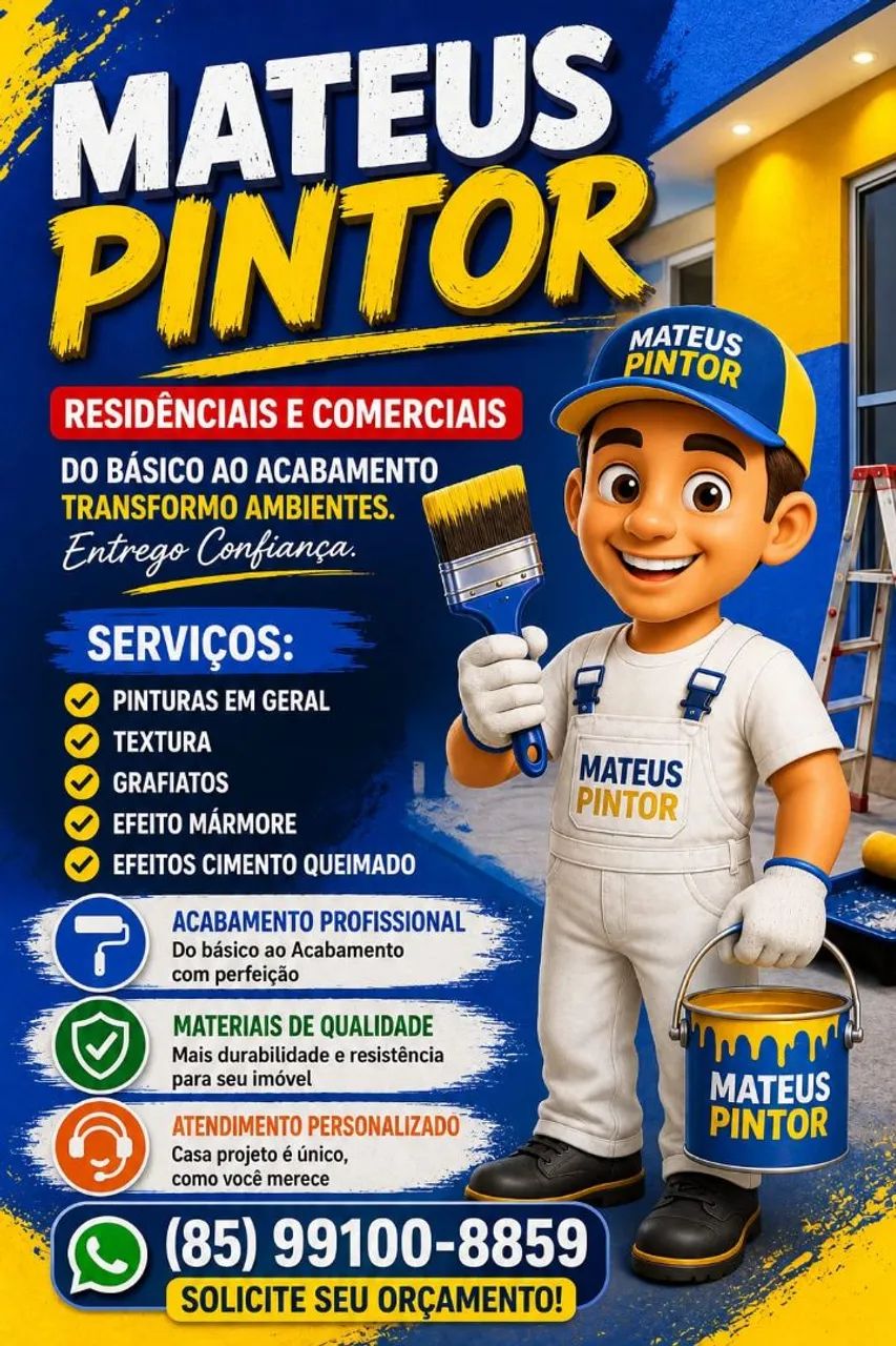 Precisando de pintor? Sou a sua solução 
