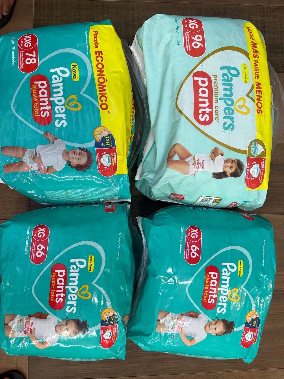 Fralda Pampers xg 4 pacotes 