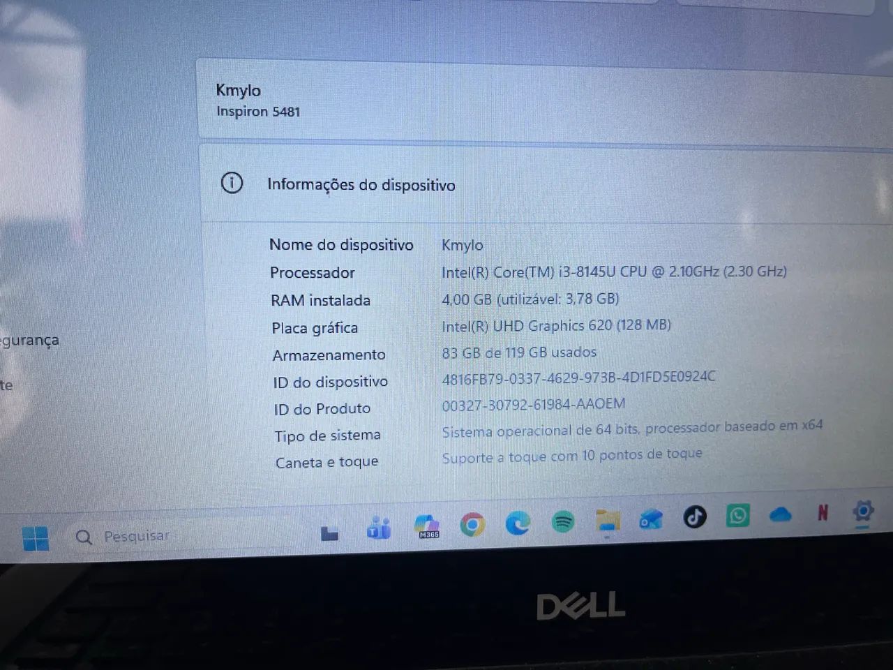 Dell Inspiron 5481 2 em 1 Touch - i3 8ª geração - Foto 2