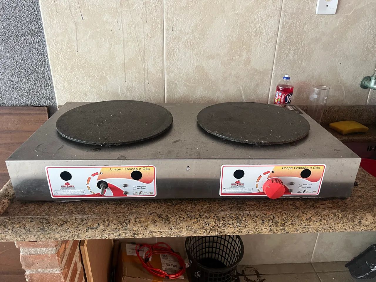Chapa de crepe com espátula 