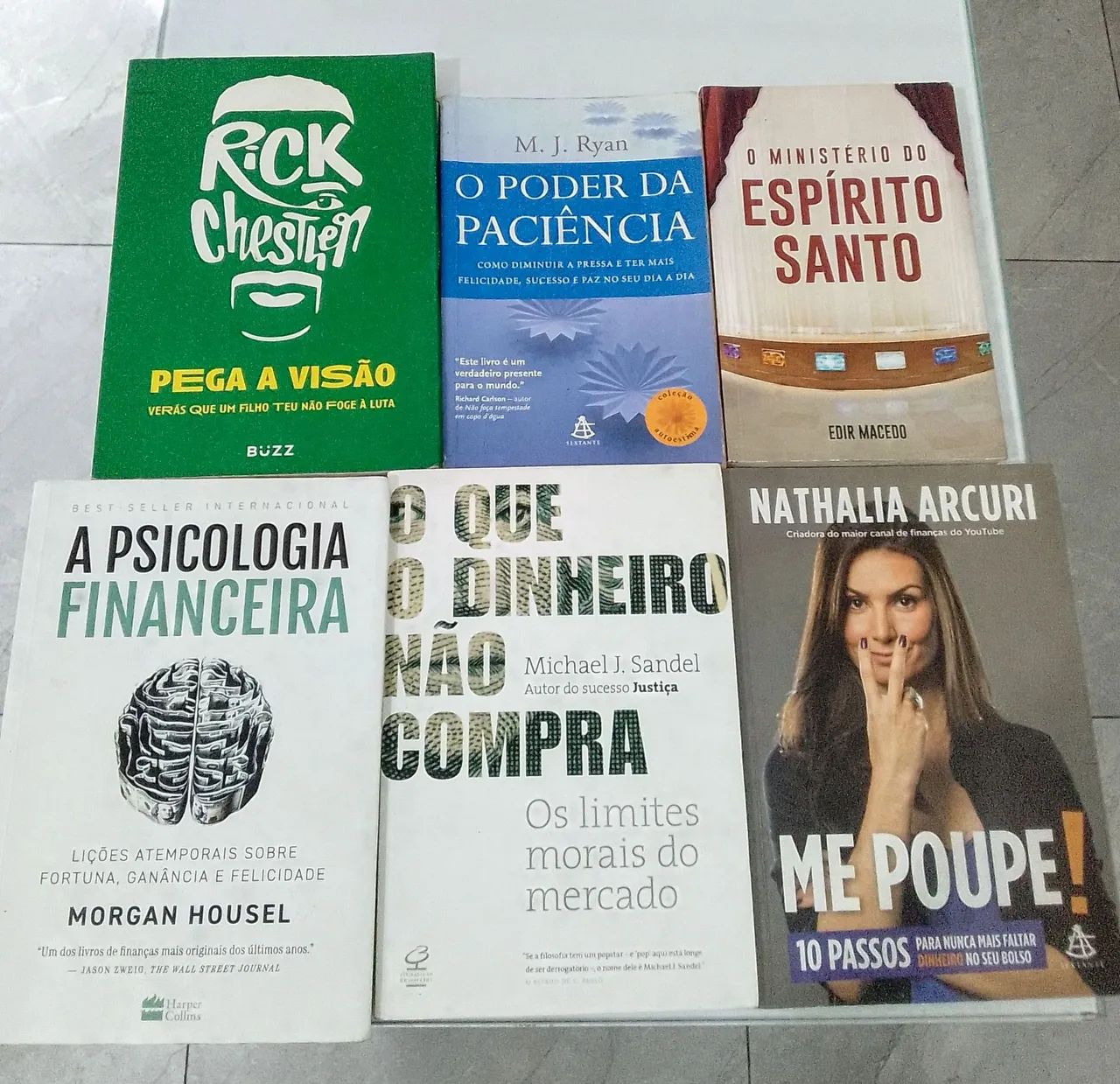 KIT 6 LIVROS - FINANÇAS, DESENVOLVIMENTO PESSOAL E ESPIRITUALIDADE