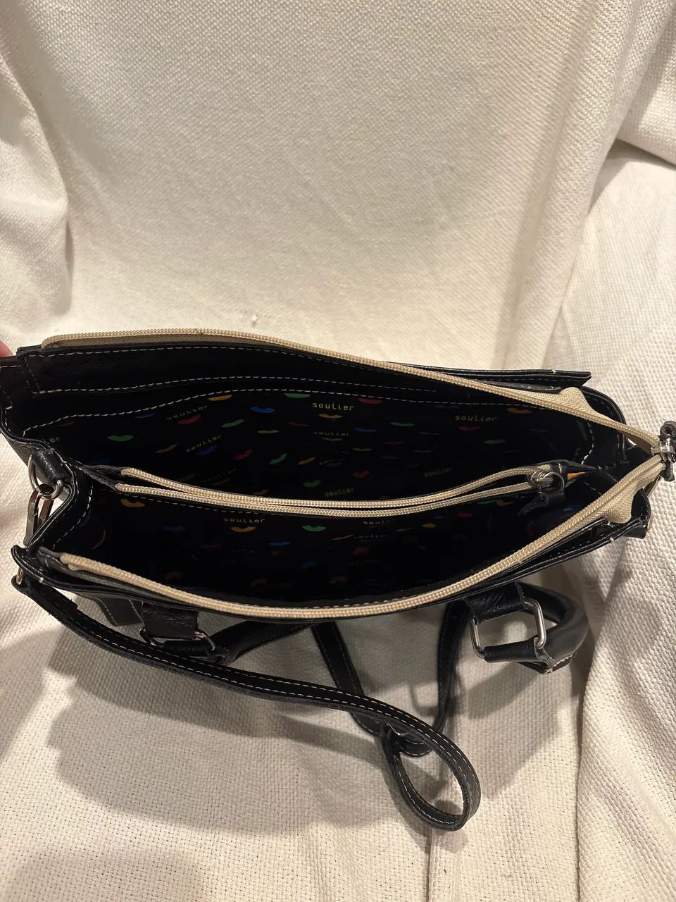 Bolsa preta couro Soulier  - Foto 3