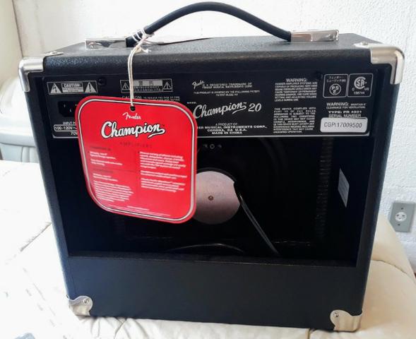 Fender Champion 20 Guitar Combo Amp Preto (novo) - Foto 6