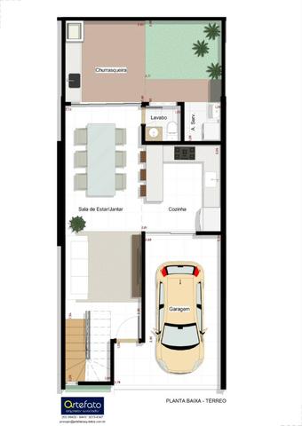 Sobrado 3 suítes - 139 m² - 364 mil - Orla 14 - Foto 8