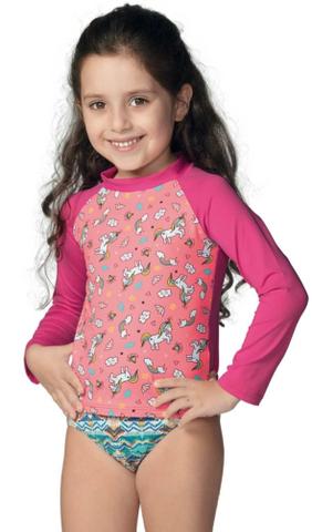 Blusas Manga Longa Proteção Solar UV Demillus Infantis - Foto 2