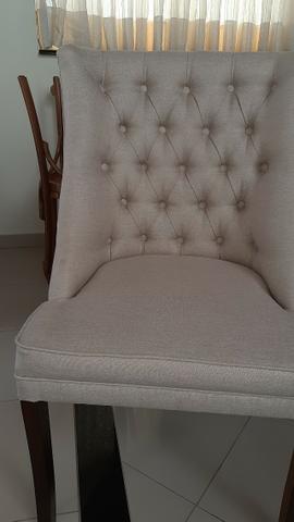 Promocão-Mesa quadrada com tampo vidro laqueado ICE +8 poltronas russia - Foto 4