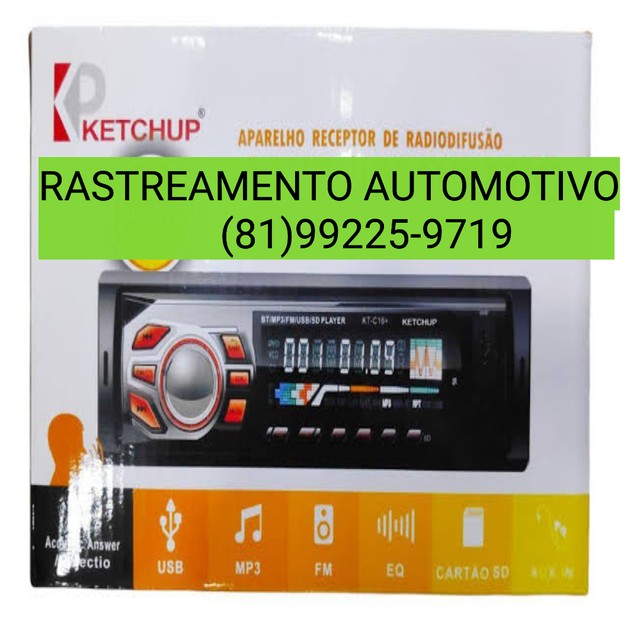 Rádio automotivo com bluetooth instalação grátis