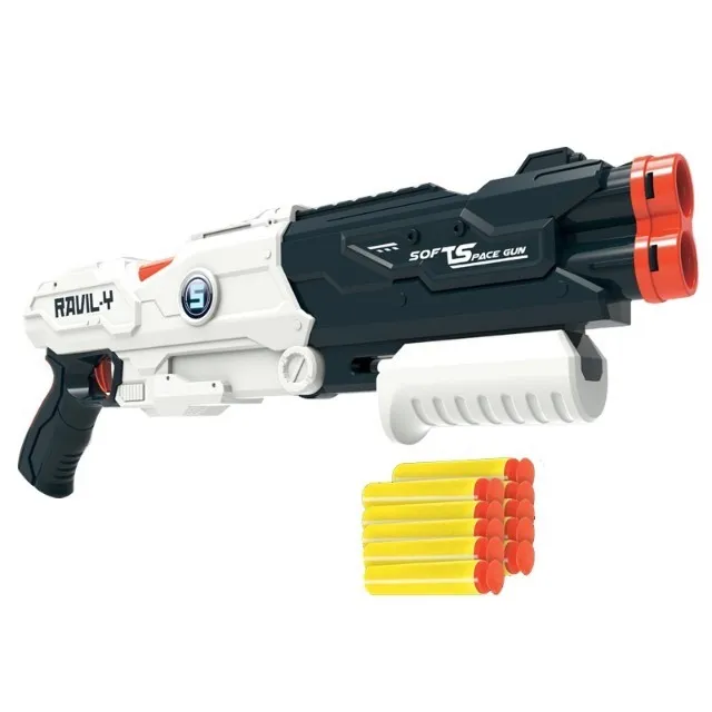 Brinquedo Metralhadora Estilo Nerf 40 Dardos Semi Automática