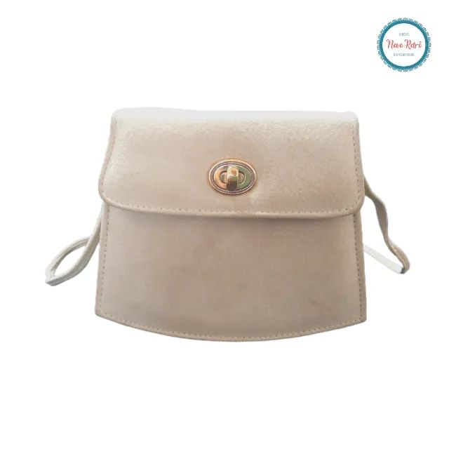 Bolsa de Couro - Camurça Bege - Foto 3