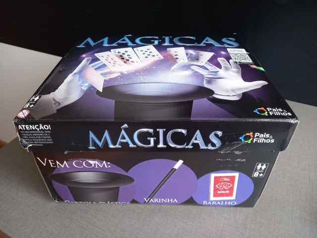 Jogo Mágicas Kit 15 Truques Cartas Dados Brinquedo Presente