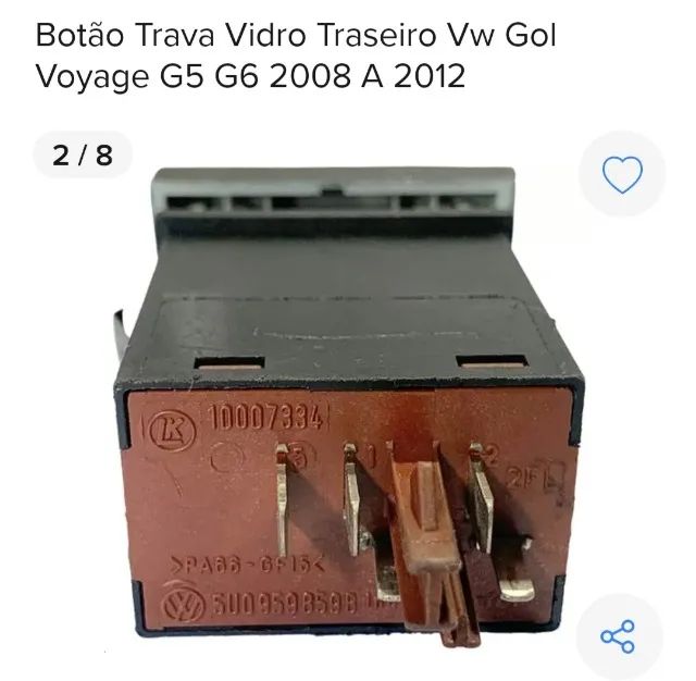 Botão trava elétrica 