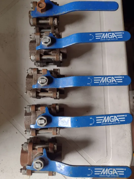 5 Válvulas registro de esfera 3/4" e 1/2" - MGA, gás,ar e água $40