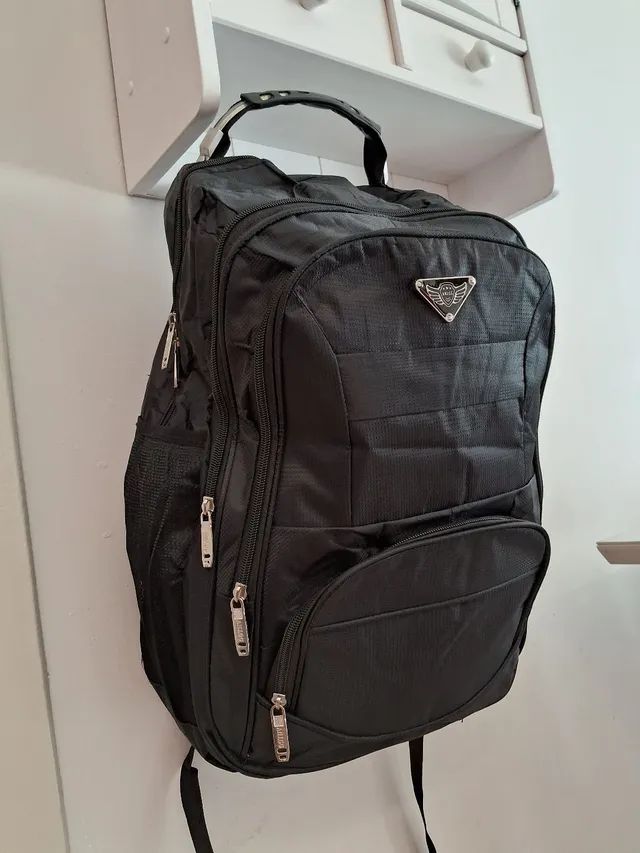 Mochila Grande Reforçada 4 bolsos + 2 Laterais 