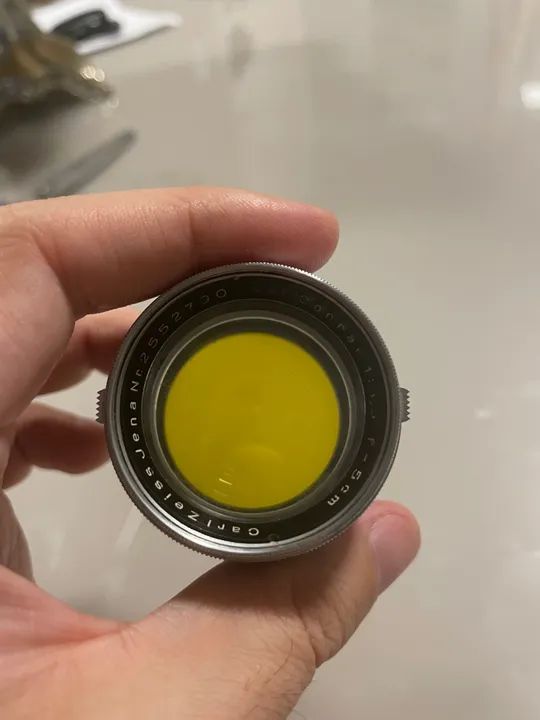 Lente Carl Zeiss Jena Nr 2552790 1:1.5 50mm com filtro e adaptador L39