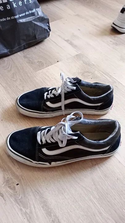 TÊNIS VANS  OLD SKOOL BLACK WHITE  -  VANS  ORIGINAL - Foto 6