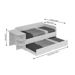  Sofá Cama Helena 3 Lugares com Escrivaninha Cimol - Foto 4