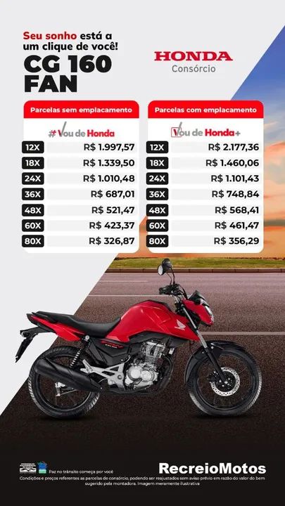 Consórcio Honda PoP 110I 0KM - Frete grátis até 30/12/24 - Foto 4