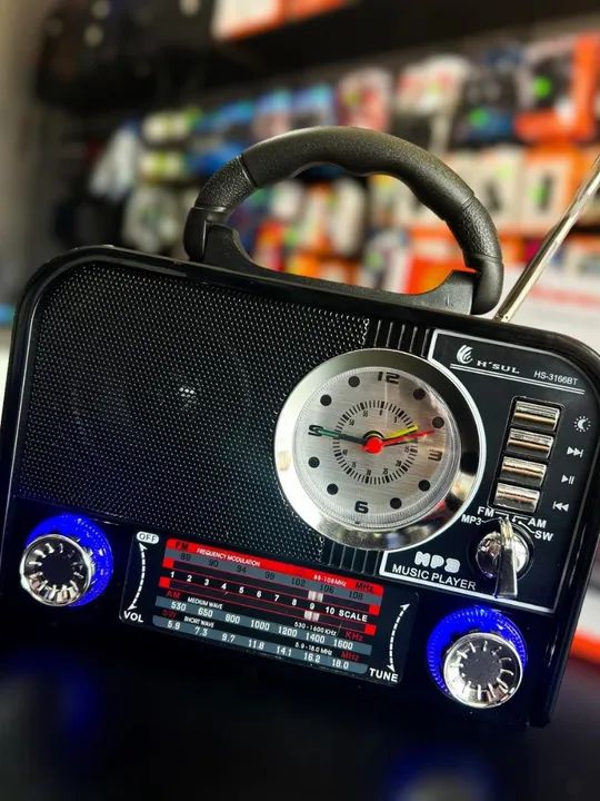 Rádio Retrô Com Bluetooth HSUL HS-3166 - Foto 3