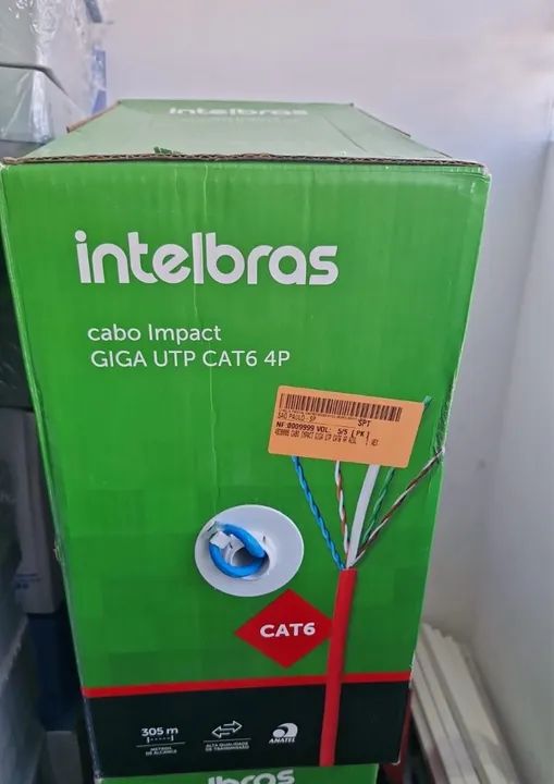Caixa Cabo De Rede Impact Giga Utp Cat.6 4p Intelbras