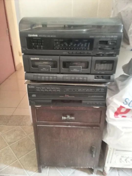 Som Gradiente - toca-discos, fita cassete e CD player - Foto 2