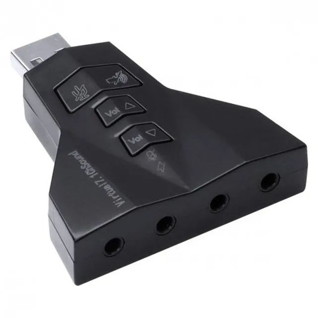 Adaptador Placa De Som Usb 7.1 