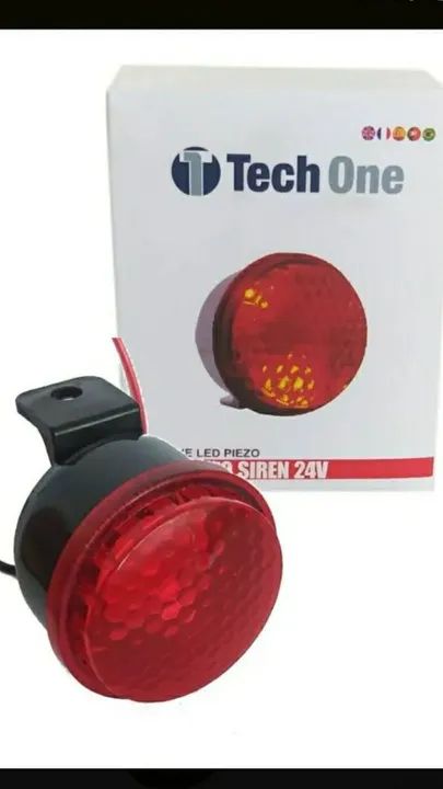 Sirene 12 e 24V LED para carro - Tech One aceito cartão!