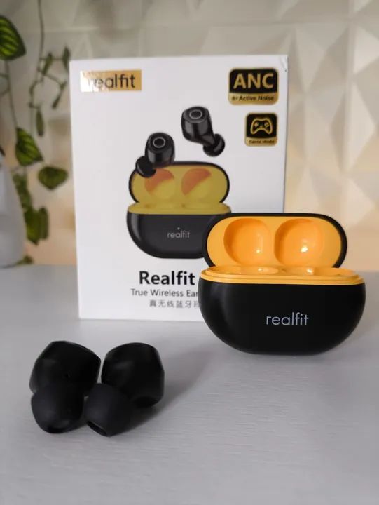 Fone de ouvido Bluetooth Realfit F4 com Cancelamento de ruido 40db