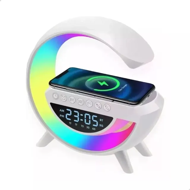 Luminária e Caixa de Som BT G-speaker Carregamento Sem Fio /Bluetooth - WZetta