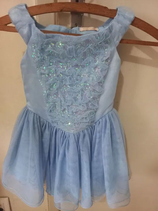 Vestido de Princesa Azul Claro para Menina - Foto 2