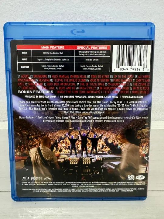 Bluray Blue Man Group - Raro Importado - How To Be Megastar - Foto 2
