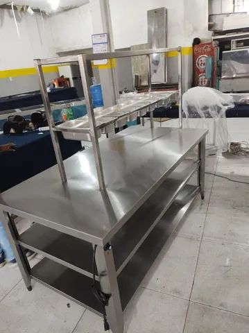 Direto da fábrica sob medida- Mesas inox com condimentador  - Foto 2