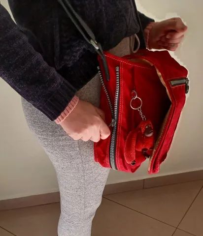 KIPLING ORIGINAL, bolsa grande vermelha - Foto 3