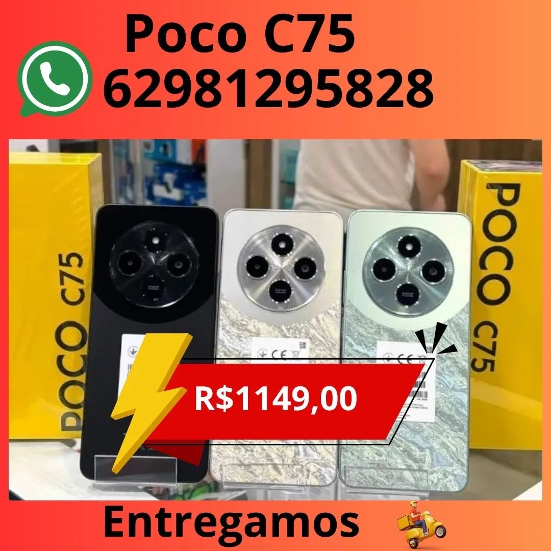 Celular Poco C75 NFC 256Gb 08Gb Ram Lacrado Lançamento