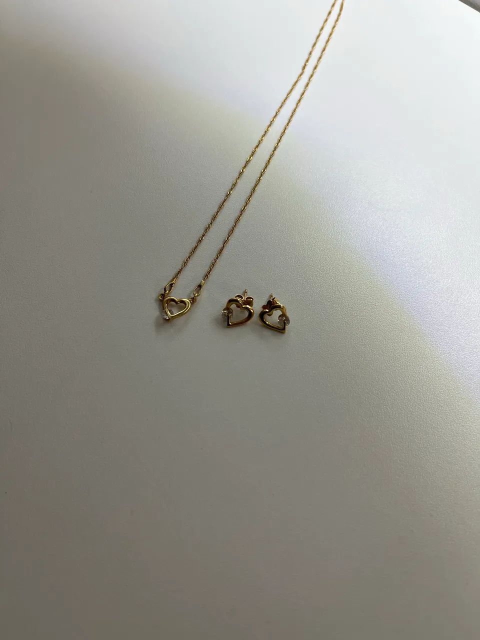 Conjunto de brinco de colar 